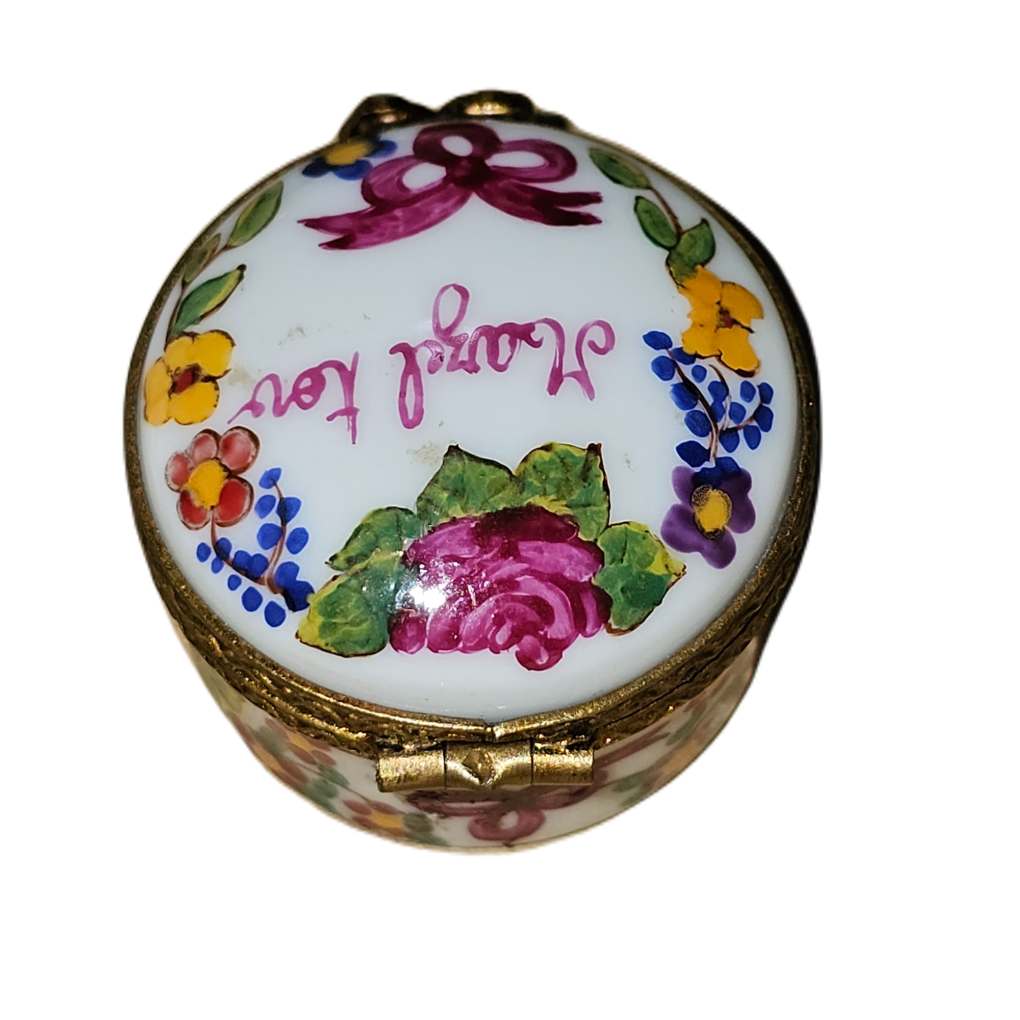 Mazel Tov Good Luck Treasure Porcelain Limoges special occasions French Trinket Box