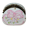 Pink Floral Elegance Limoges Box Porcelain Limoges purse French Trinket Box