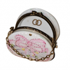 Pink Floral Elegance Limoges Box Porcelain Limoges purse French Trinket Box