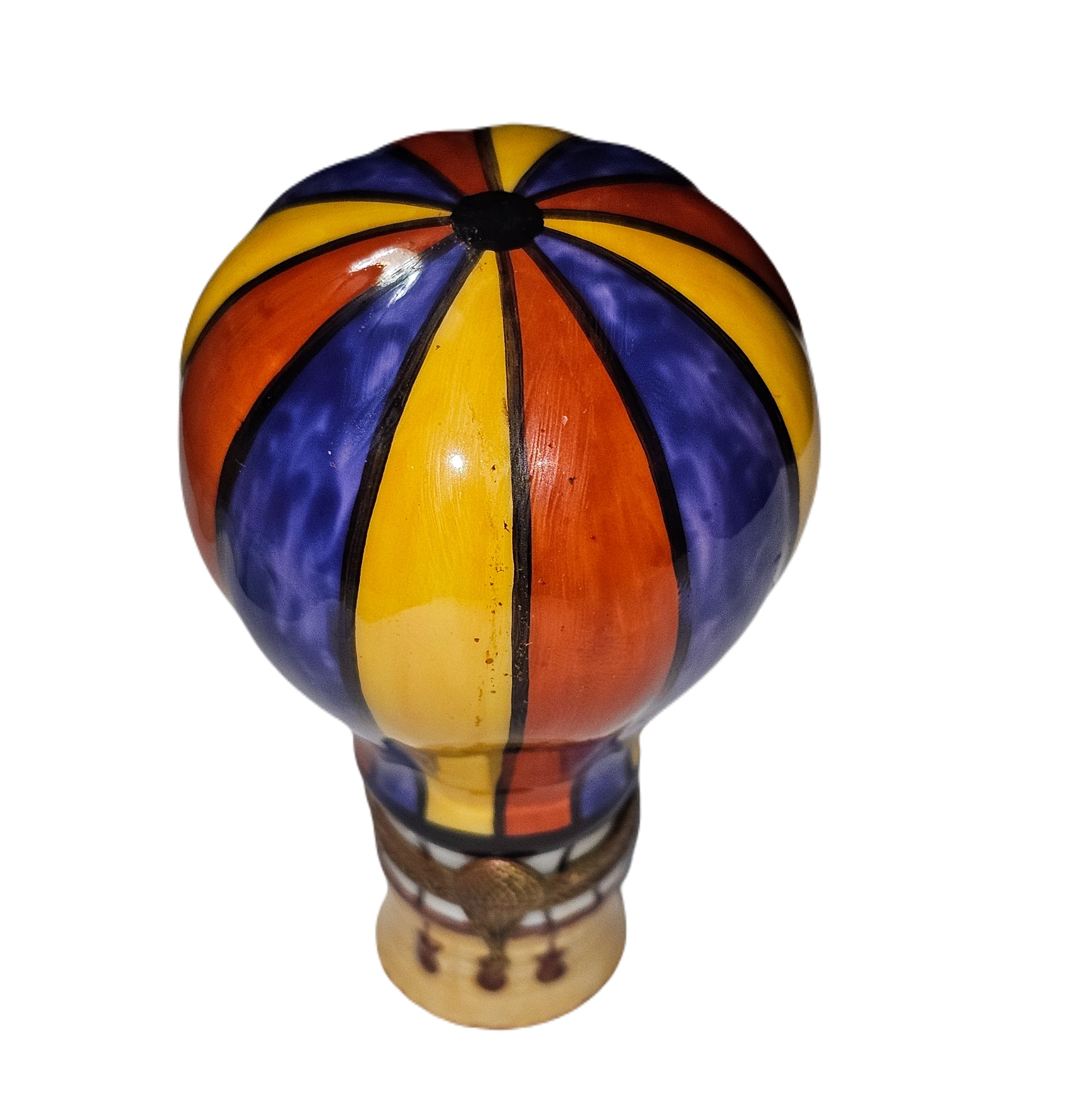 Hot Air Balloon Dream Box Porcelain Limoges Travel vehicle French Trinket Box