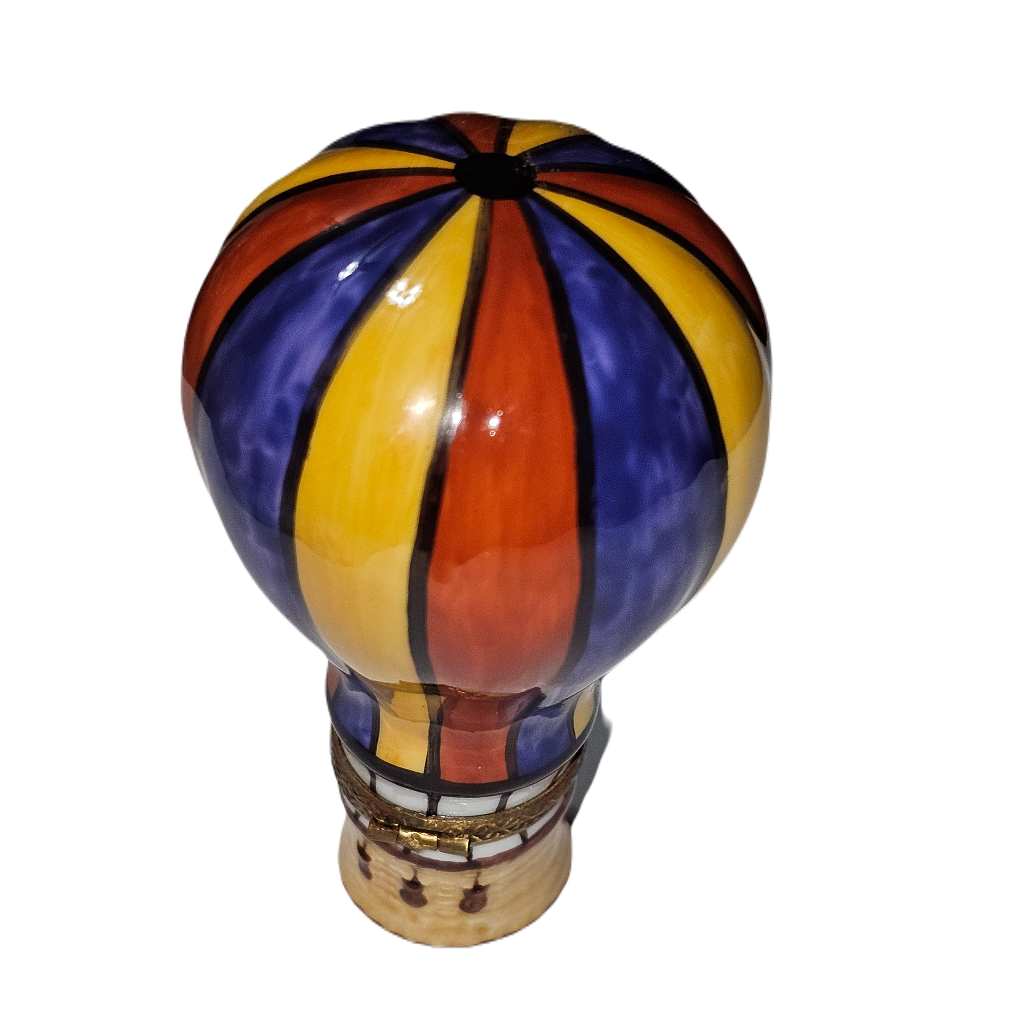 Hot Air Balloon Dream Box Porcelain Limoges Travel vehicle French Trinket Box