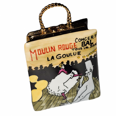 Moulin Rouge Jane Avril Bag Porcelain Limoges bag purse French Trinket Box