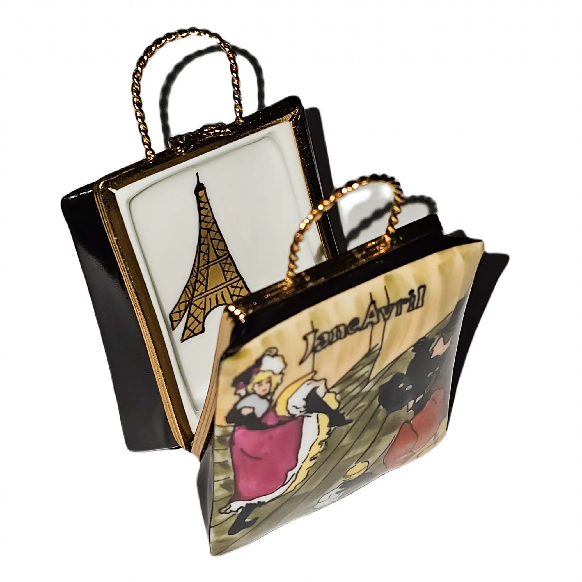 Moulin Rouge Jane Avril Bag Porcelain Limoges bag purse French Trinket Box