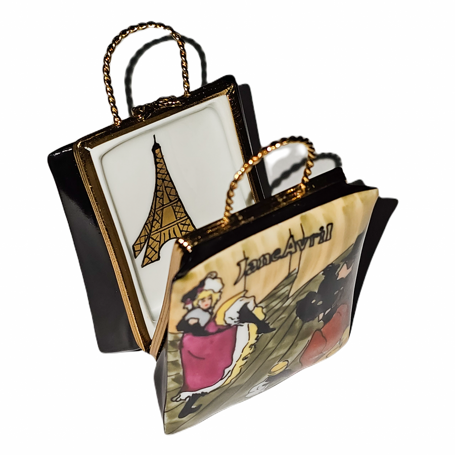 Moulin Rouge Jane Avril Bag Porcelain Limoges bag purse French Trinket Box