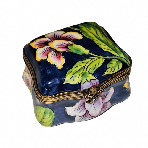 Orchid Elegance Limoges Box Porcelain Limoges traditional French Trinket Box
