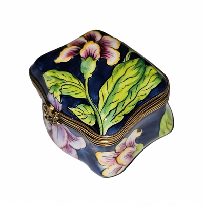 Orchid Elegance Limoges Box Porcelain Limoges traditional French Trinket Box
