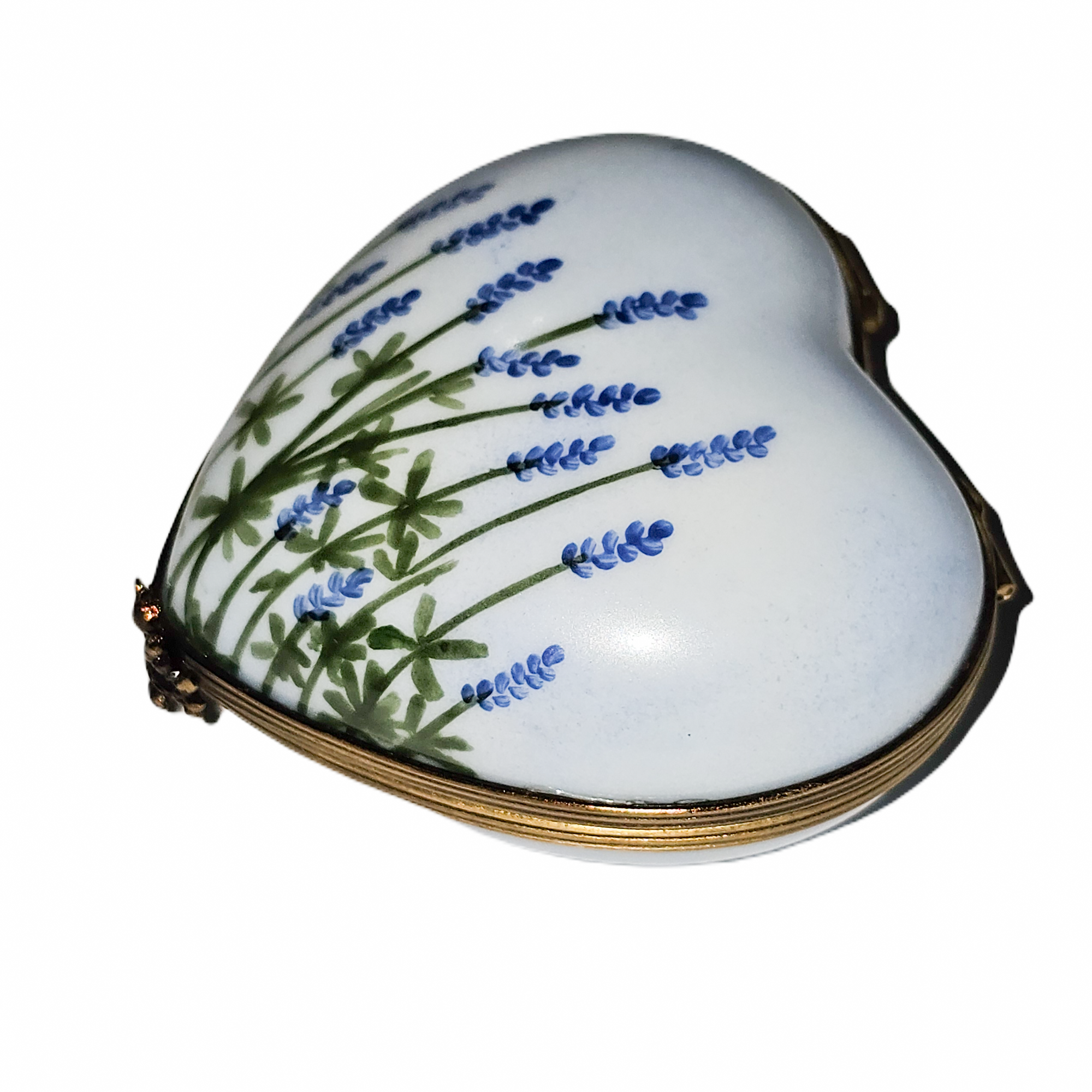 Forget Me Not Light Blue Heart Porcelain Limoges heart French Trinket Box