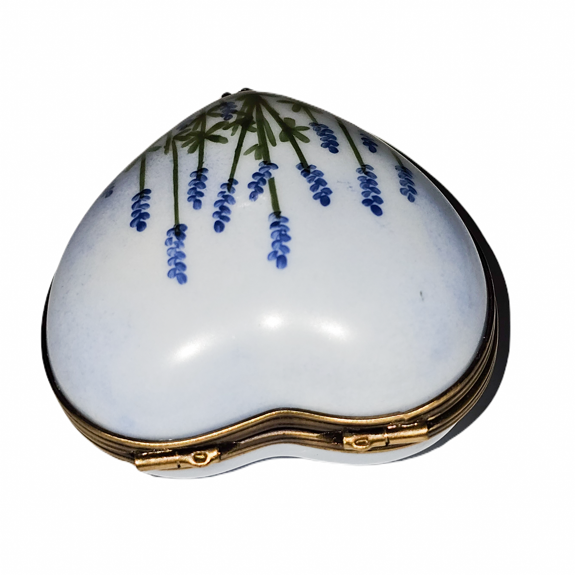 Forget Me Not Light Blue Heart Porcelain Limoges heart French Trinket Box