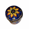Dark Blue Floral Limoges Box Porcelain Limoges traditional French Trinket Box