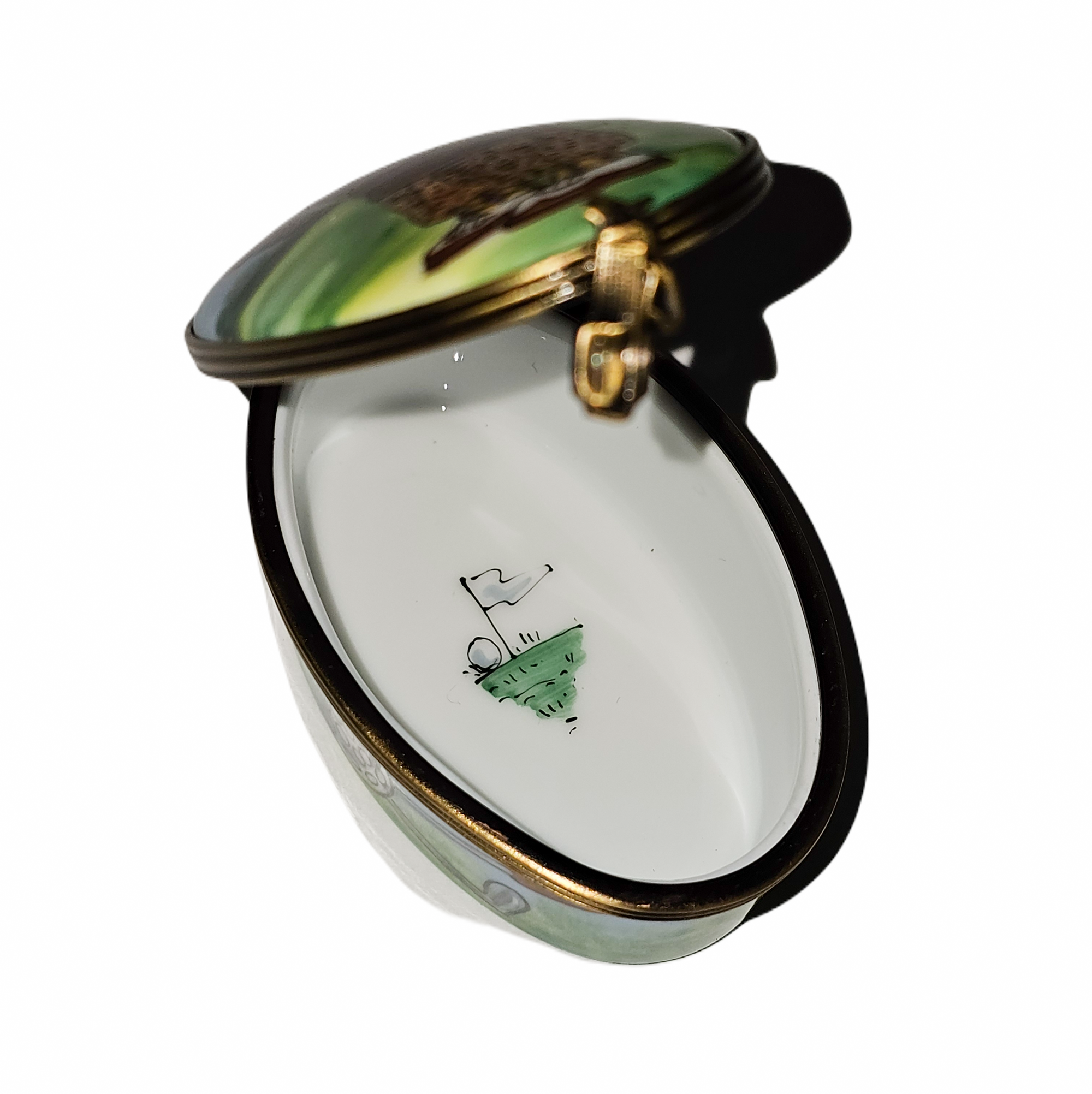 Teddy Bear Golf Limoges Box Porcelain Limoges traditional sports French Trinket Box