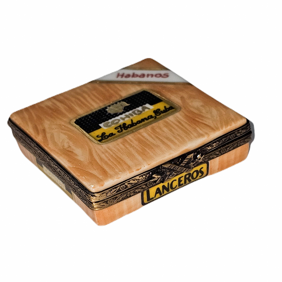 Lancheros Habana Cigar Box Elegance Porcelain Limoges wine French Trinket Box