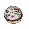 Pink Floral Round Limoges Box Porcelain Limoges traditional French Trinket Box