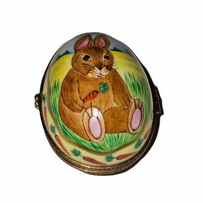 Rabbit Nestled in Colorful Egg