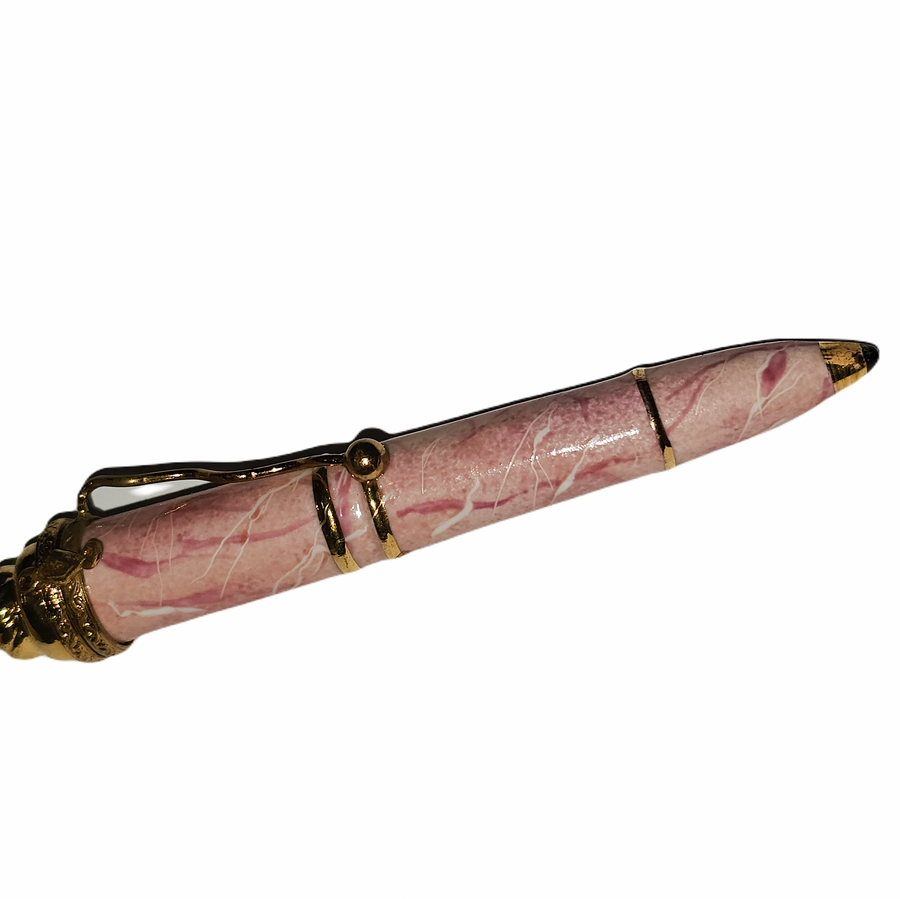 Elegant Pink Ballpoint Pen Porcelain Limoges professional French Trinket Box