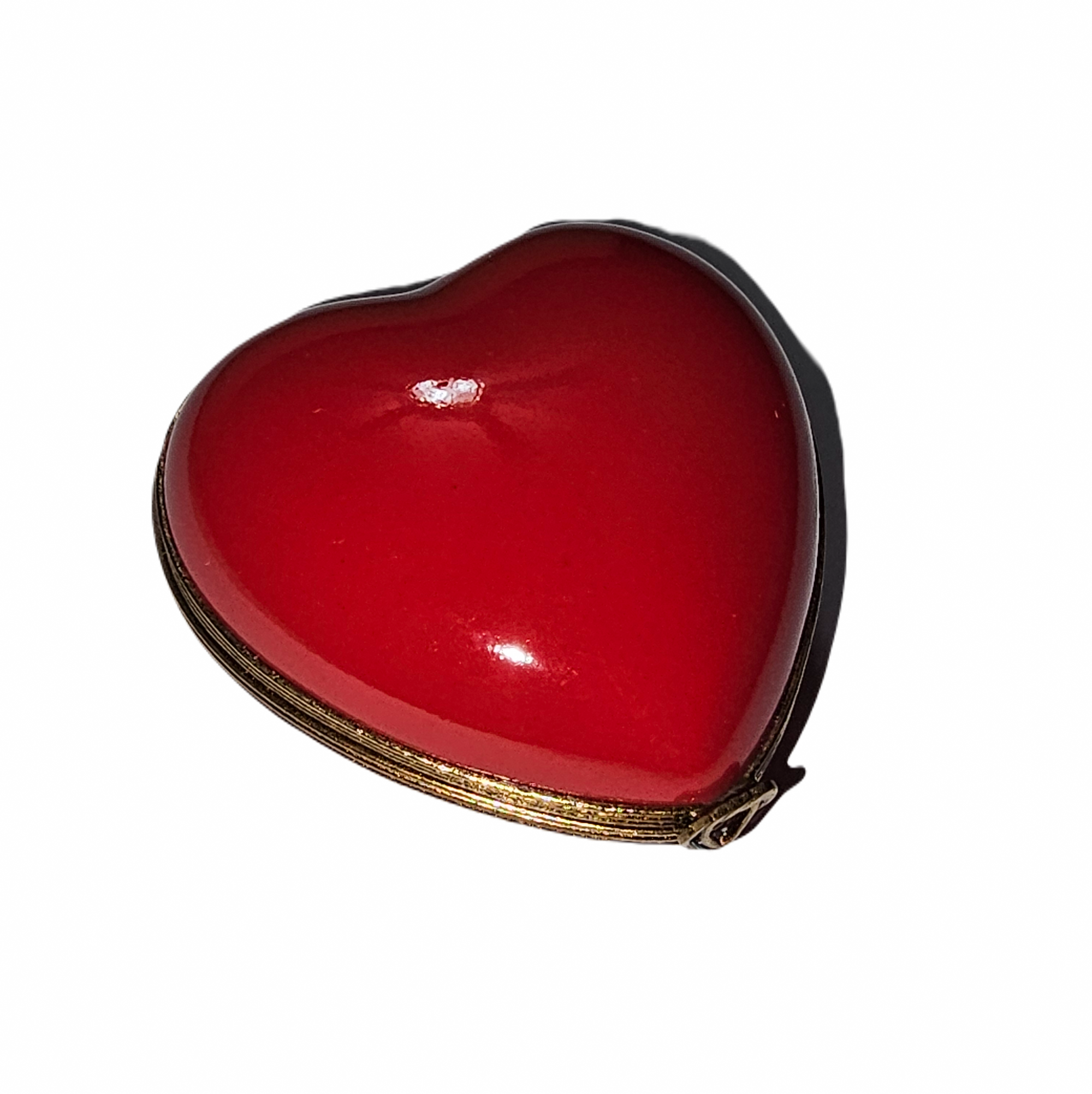 Red Heart Limoges Box Porcelain Limoges Heart French Trinket Box