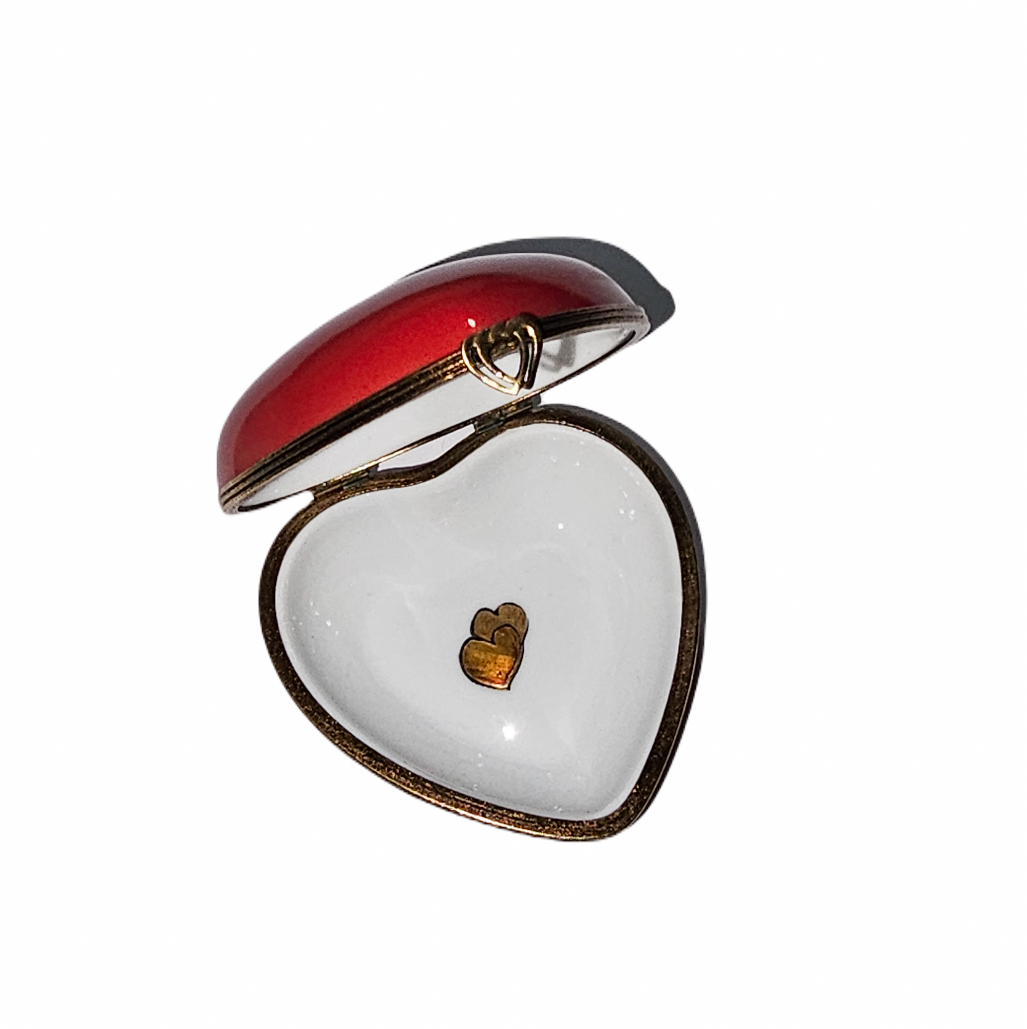 Red Heart Limoges Box Porcelain Limoges Heart French Trinket Box