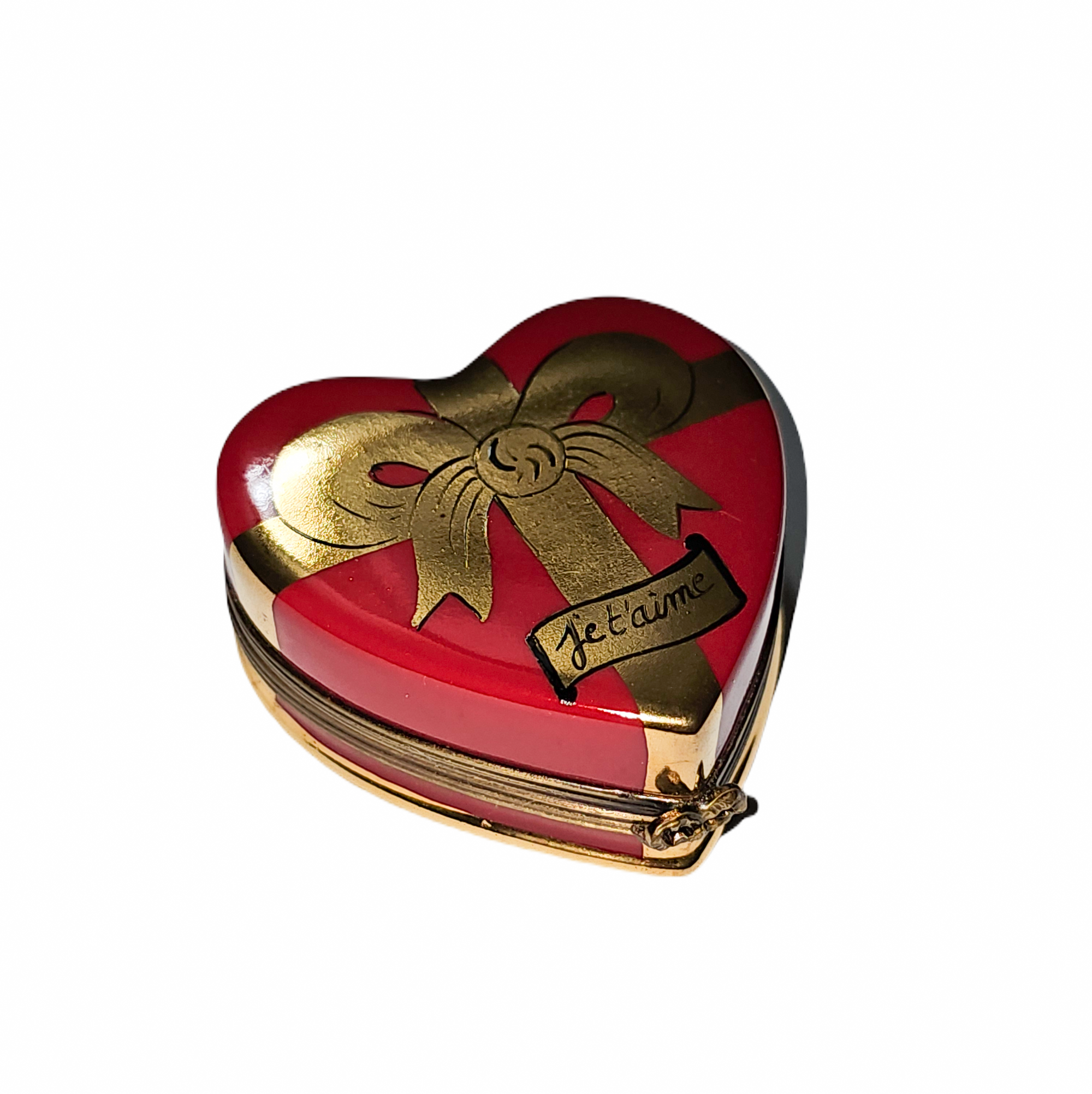 Je T'aime Heart Limoges Box Porcelain Limoges heart valentine love anniversary French Trinket Box