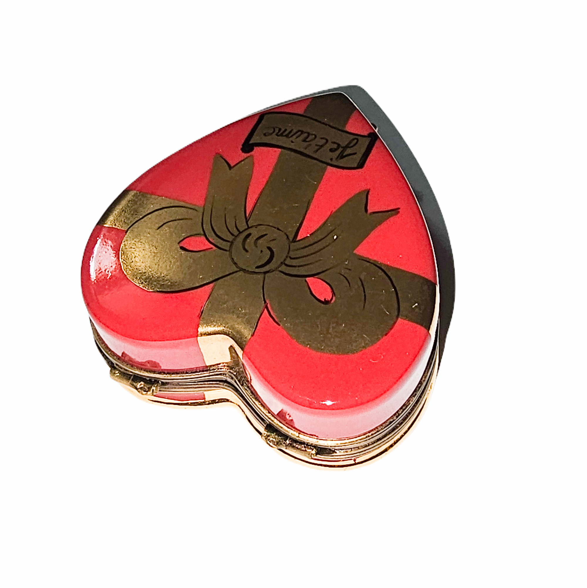 Je T'aime Heart Limoges Box Porcelain Limoges heart valentine love anniversary French Trinket Box