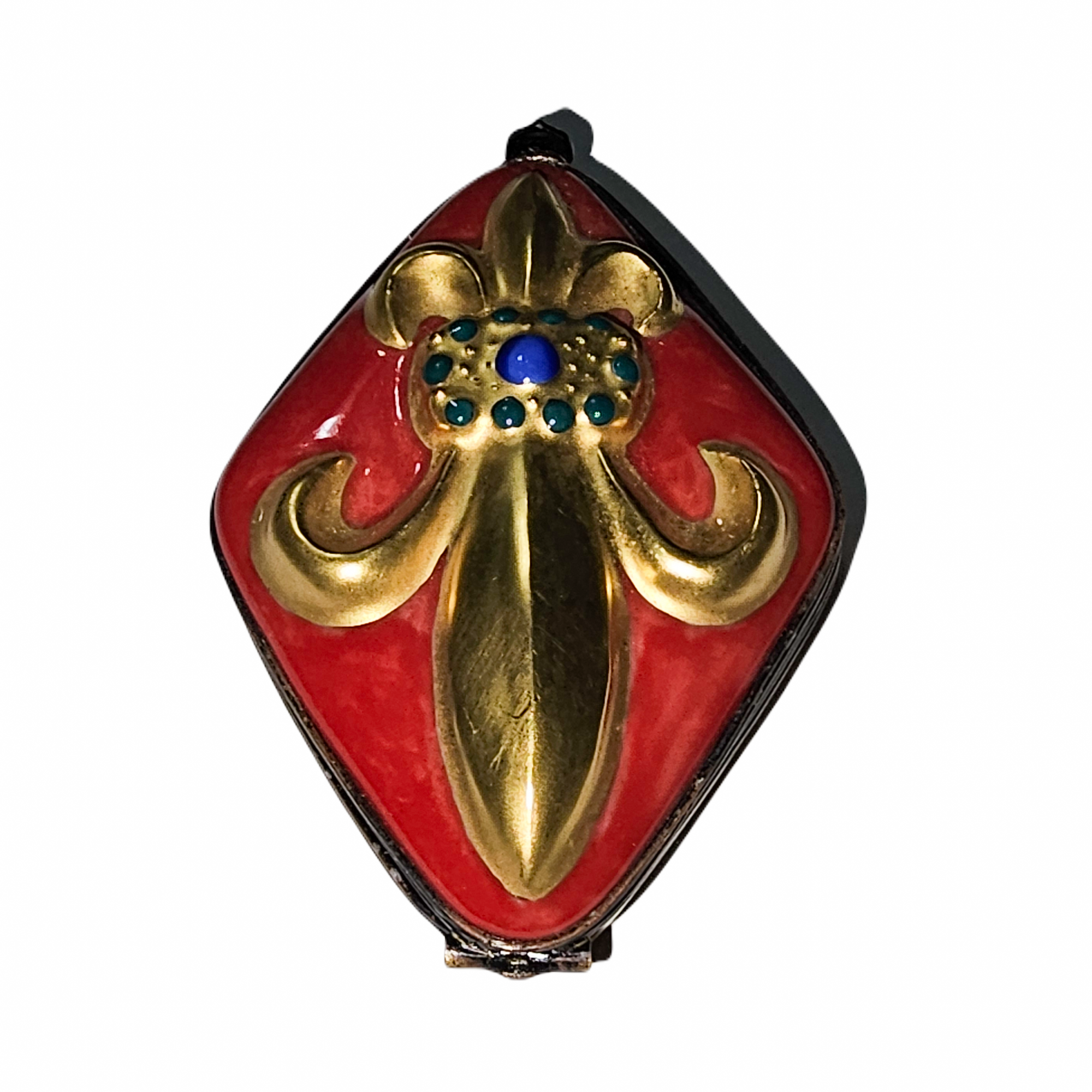 Gold Fleur De Lis Limoges Box Porcelain Limoges france paris French Trinket Box