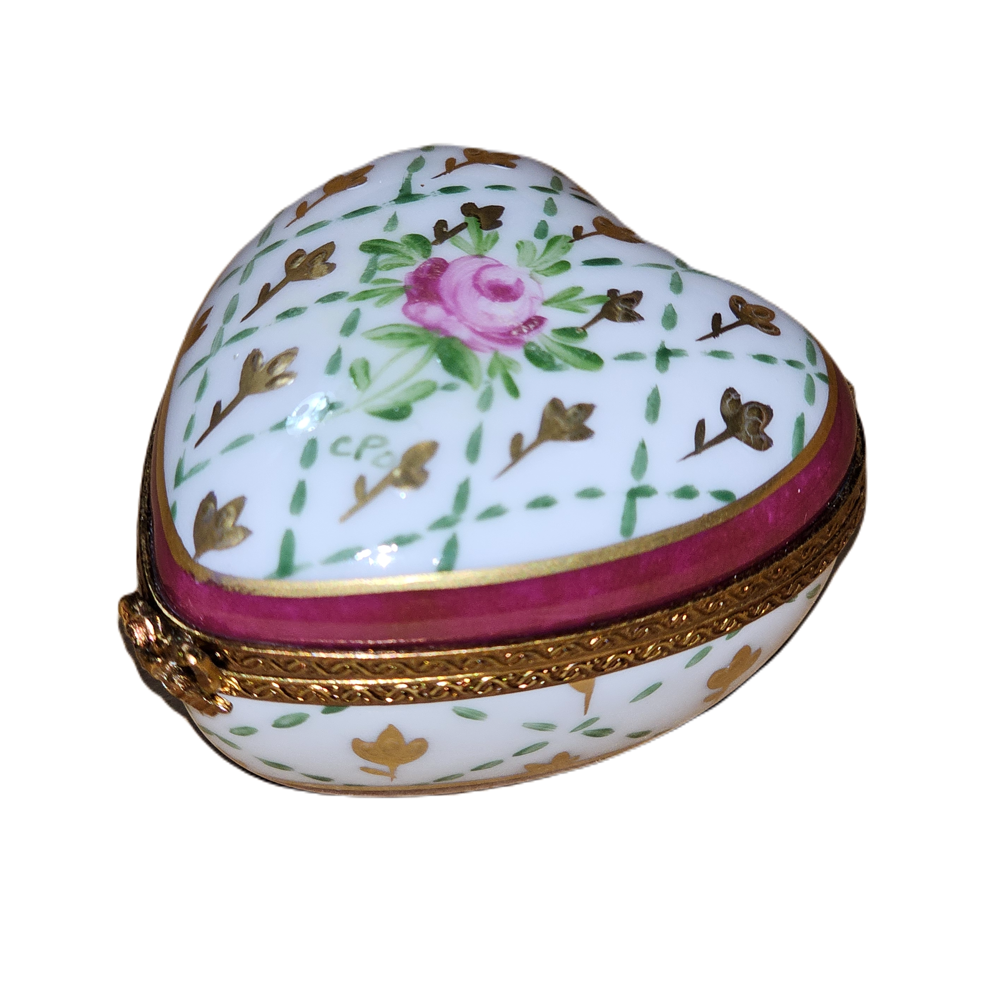 Red Heart Limoges Box Delight Porcelain Limoges Heart French Trinket Box