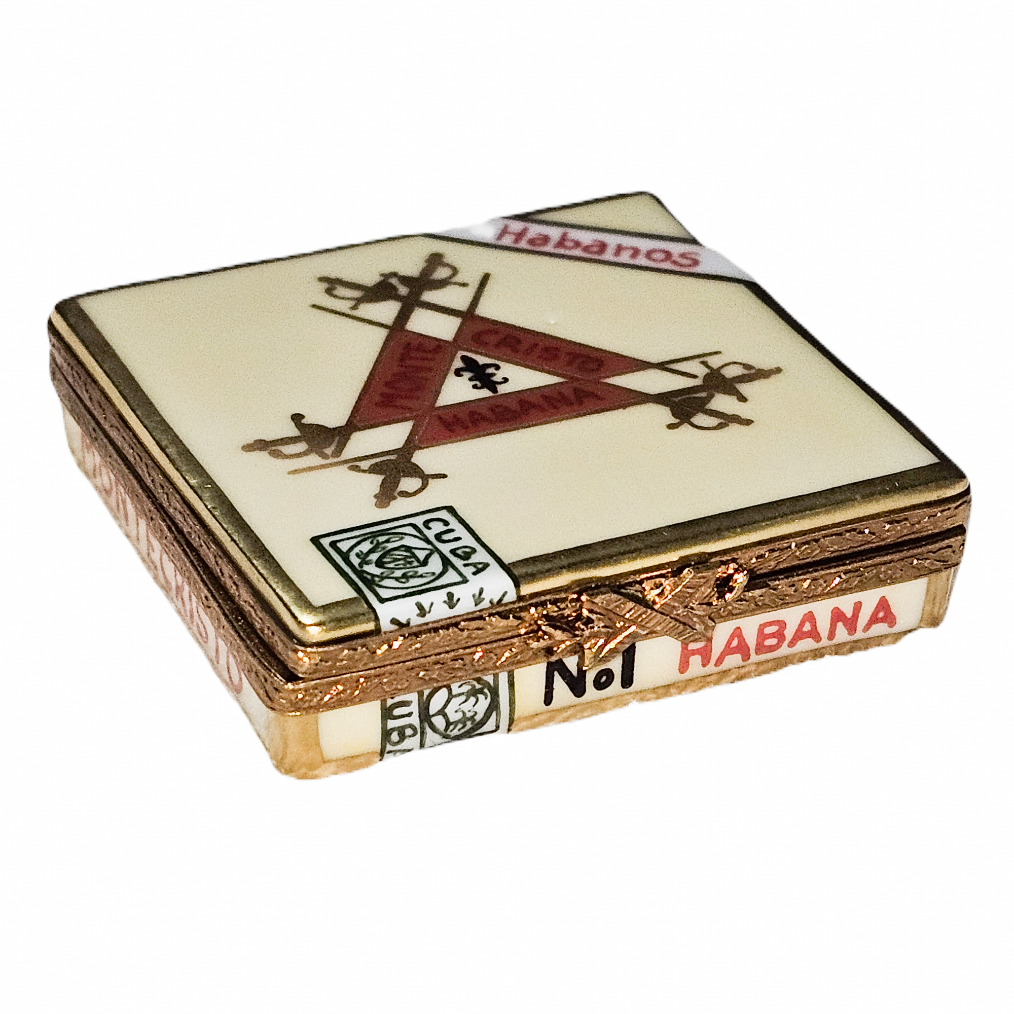 Montecristo Cigar Limoges Box Porcelain Limoges wine French Trinket Box