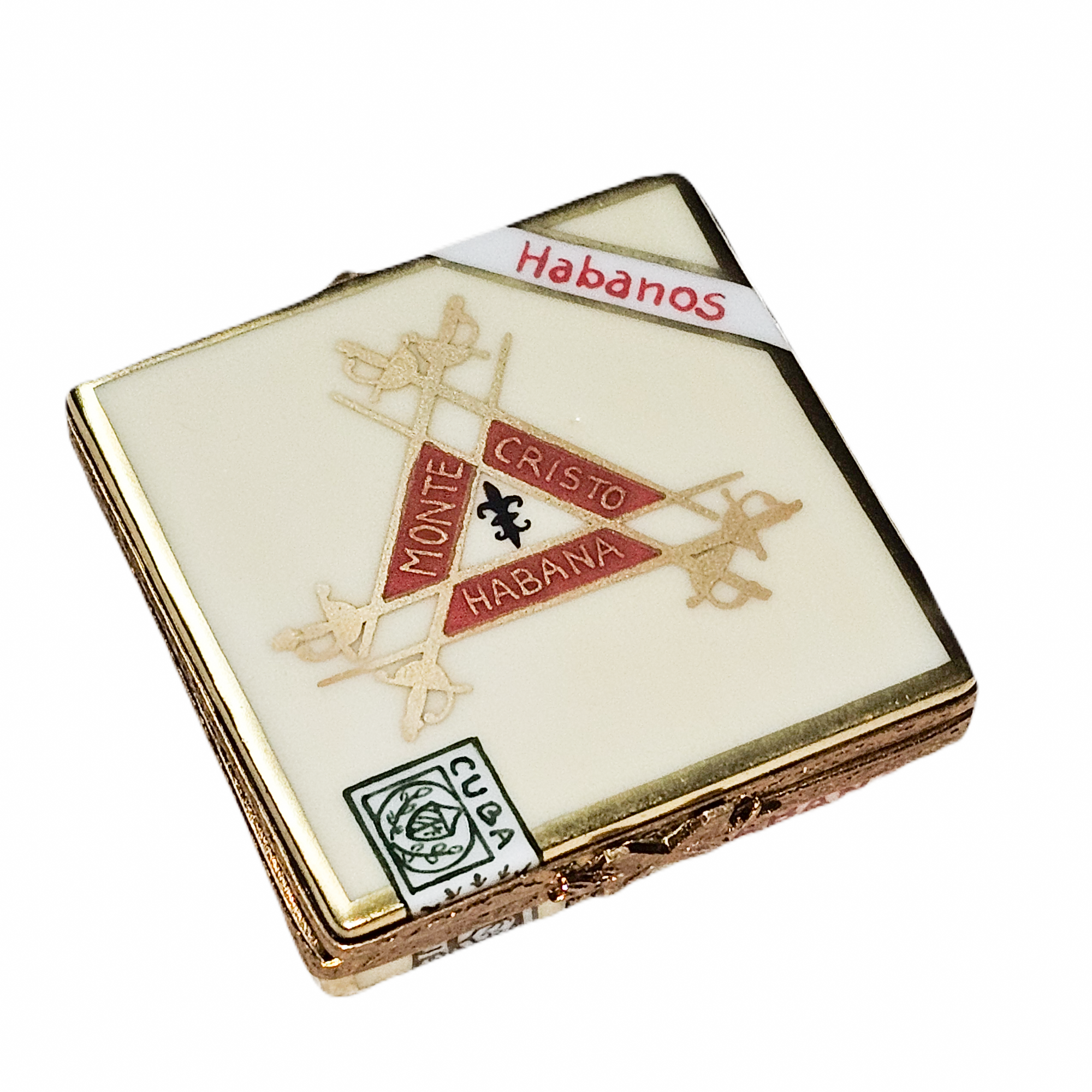 Montecristo Cigar Limoges Box Porcelain Limoges wine French Trinket Box