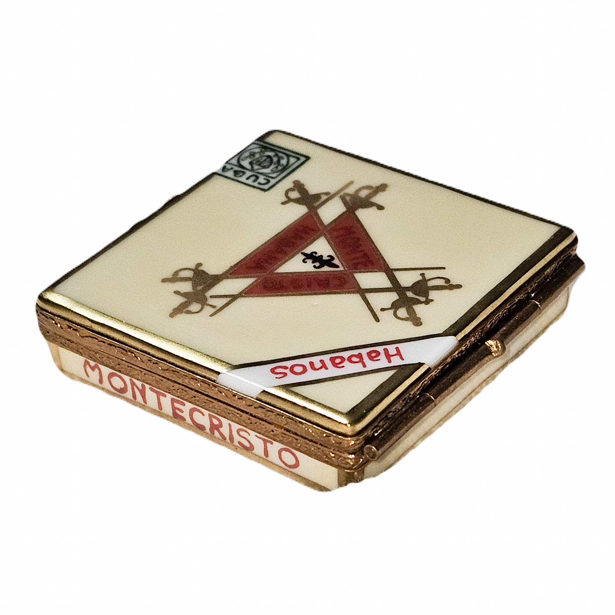 Montecristo Cigar Limoges Box Porcelain Limoges wine French Trinket Box