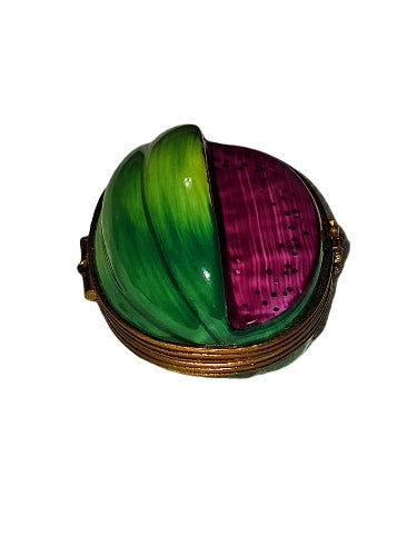 Hand-Painted Watermelon Limoges Box Porcelain Limoges fruit Vegetable French Trinket Box