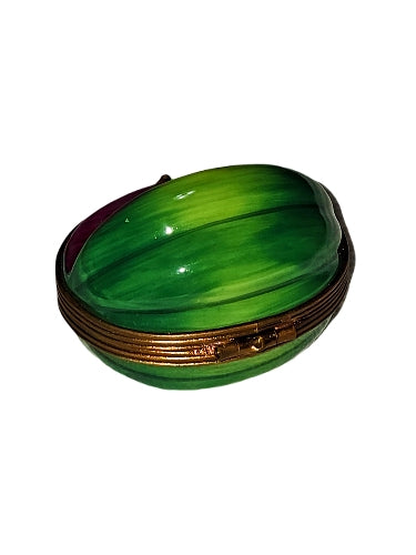Hand-Painted Watermelon Limoges Box Porcelain Limoges fruit Vegetable French Trinket Box