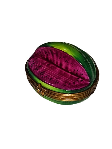 Hand-Painted Watermelon Limoges Box Porcelain Limoges fruit Vegetable French Trinket Box