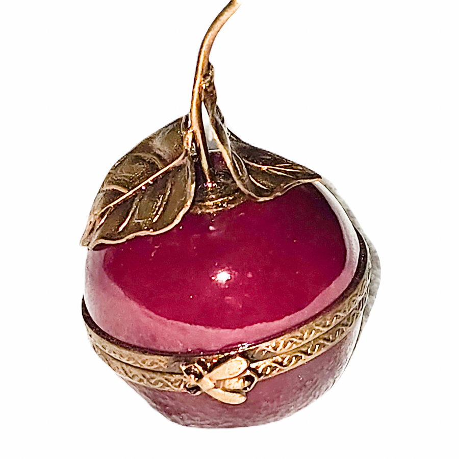 Cherry Blossom Limoges Box Porcelain Limoges fruit vegetable French Trinket Box