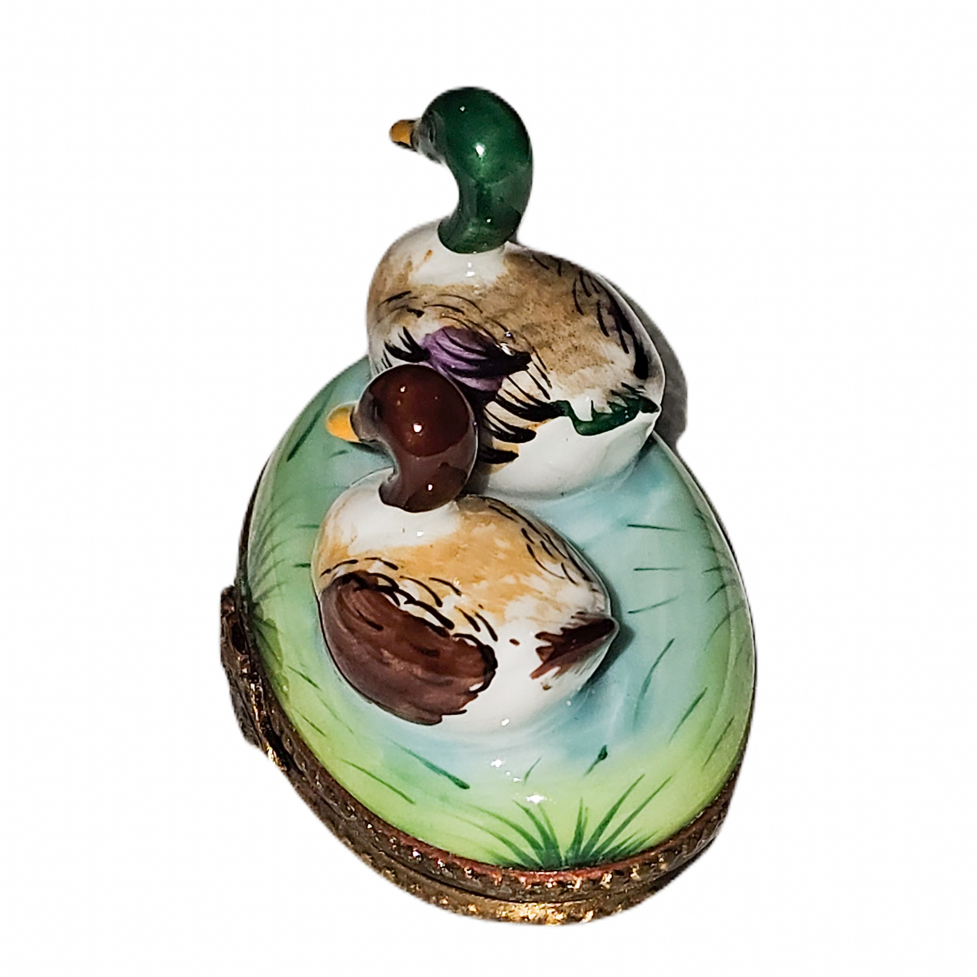 Ducks Gliding Limoges Box Porcelain Limoges birds bird French Trinket Box