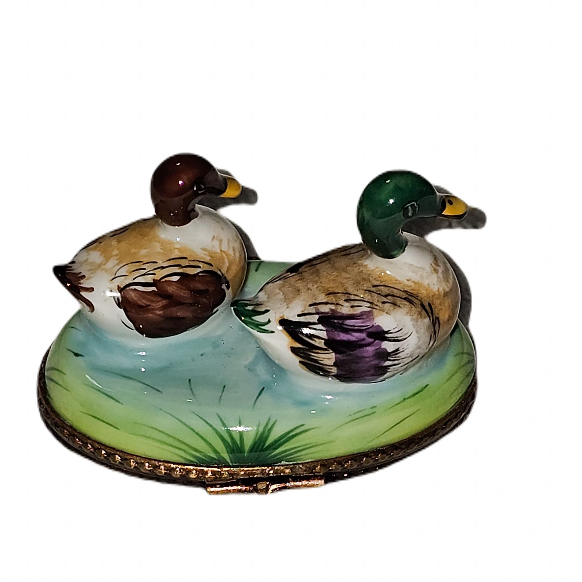Ducks Gliding Limoges Box Porcelain Limoges birds bird French Trinket Box