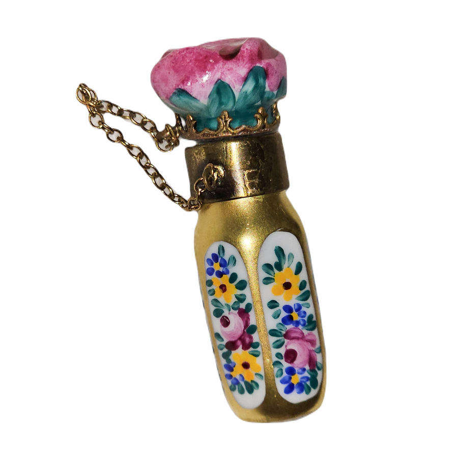 Rose Perfume Limoges Treasure Porcelain Limoges traditional flower French Trinket Box