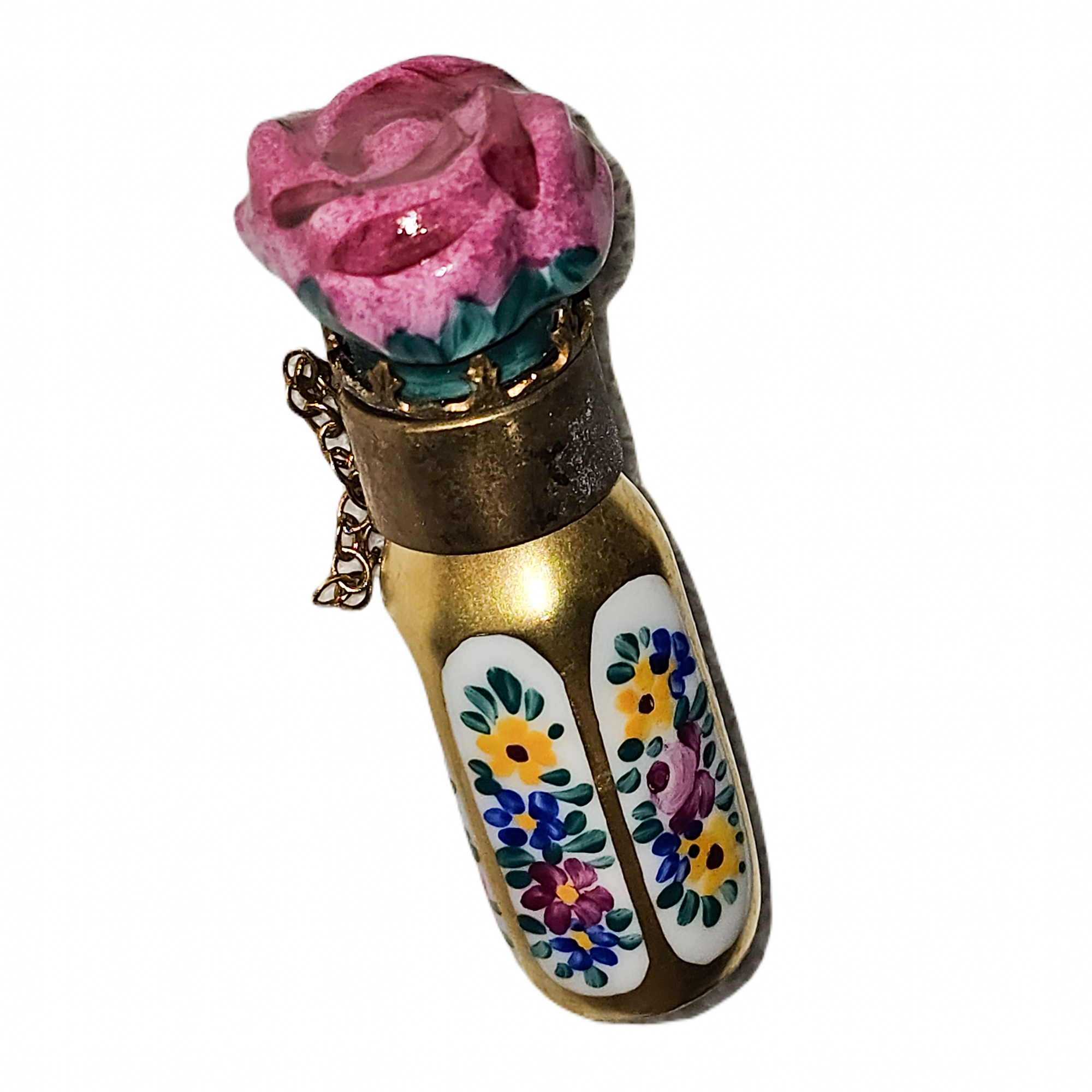 Rose Perfume Limoges Treasure Porcelain Limoges traditional flower French Trinket Box