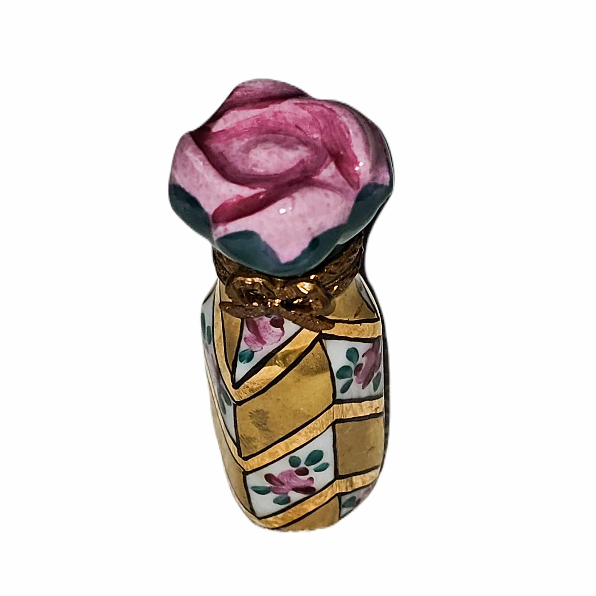 Rose Perfume Limoges Treasure Porcelain Limoges traditional flower French Trinket Box