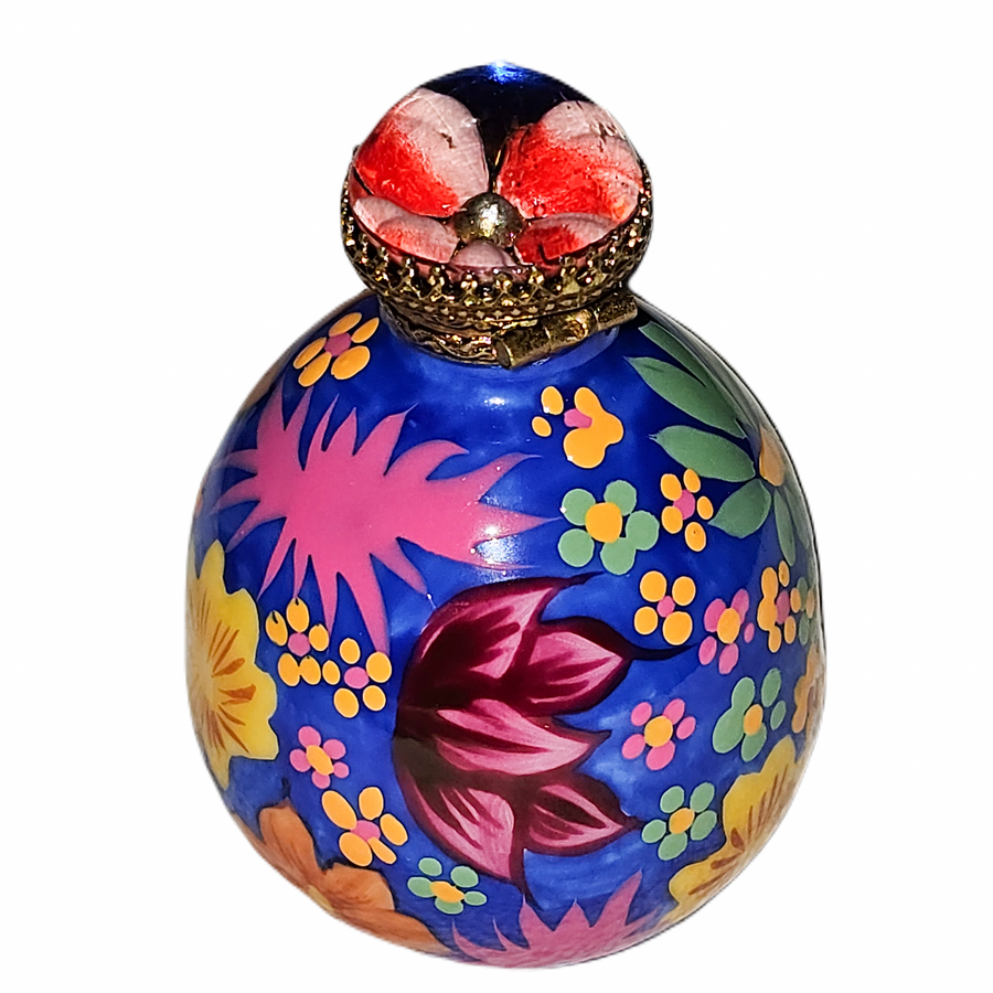 Vibrant Floral Limoges Treasure Porcelain Limoges traditional French Trinket Box