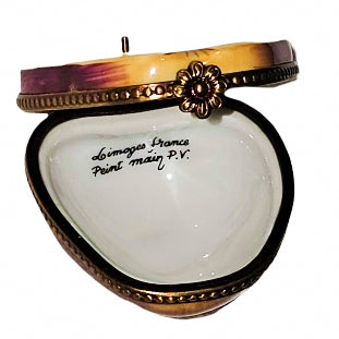 Half Apple Porcelain Limoges Box Porcelain Limoges fruit French Trinket Box