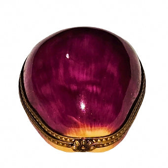 Half Apple Porcelain Limoges Box Porcelain Limoges fruit French Trinket Box