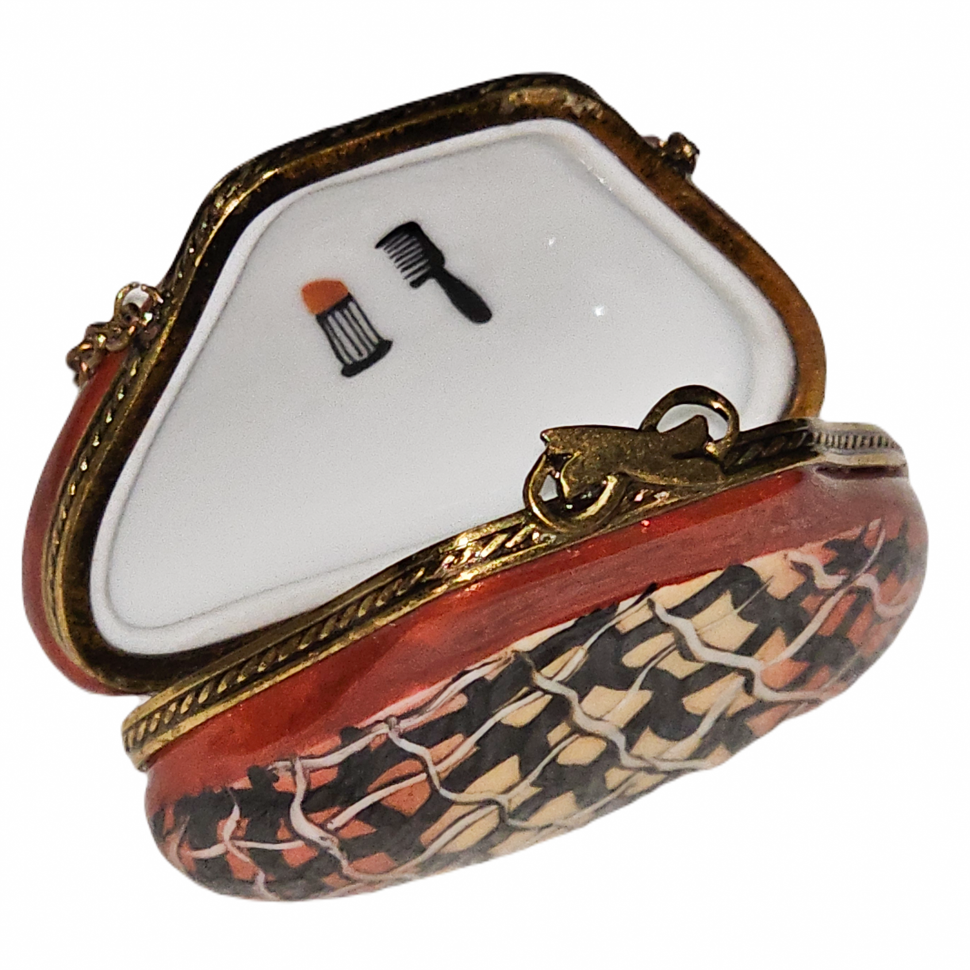 Elegant Limoges Python Purse Porcelain Limoges purse French Trinket Box