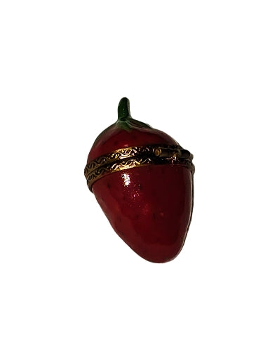 Strawberry Limoges Box Delight Porcelain Limoges fruit Vegetable French Trinket Box