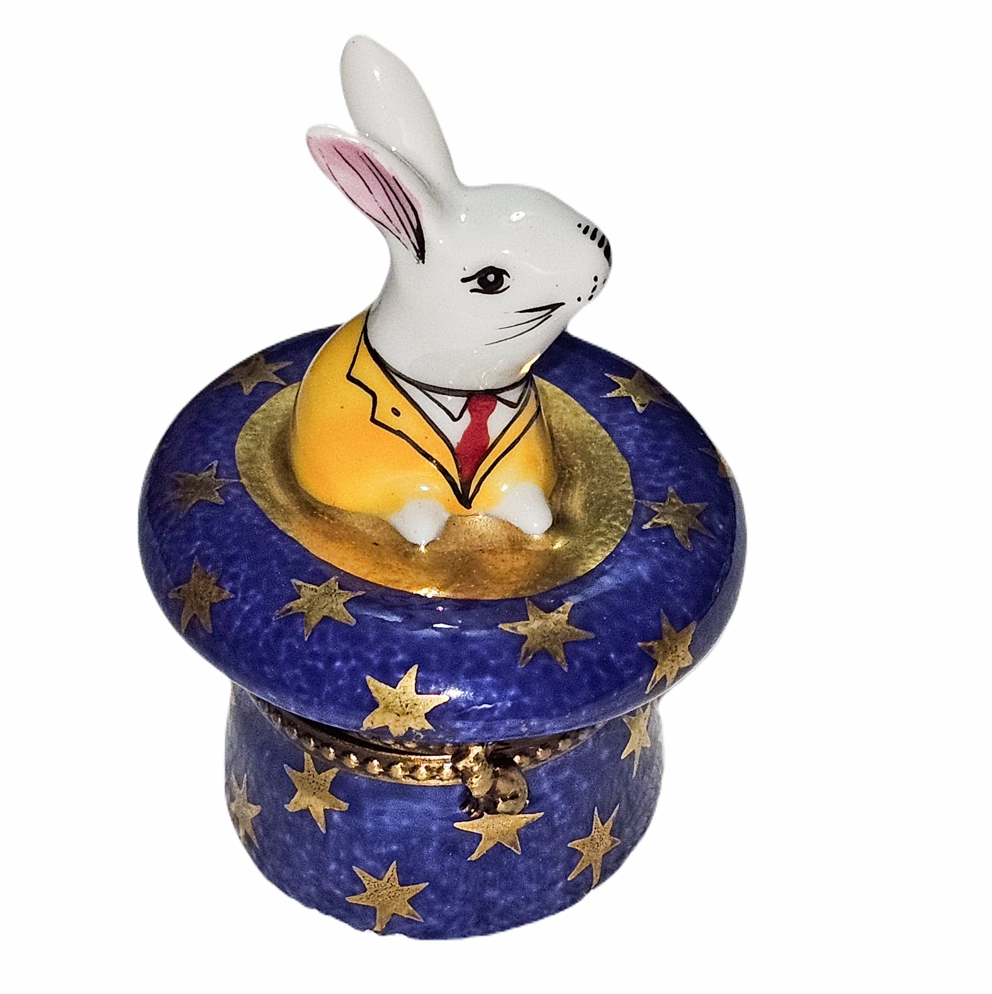Whimsical Rabbit Magic Treasure Porcelain Limoges rabbit myth professional French Trinket Box