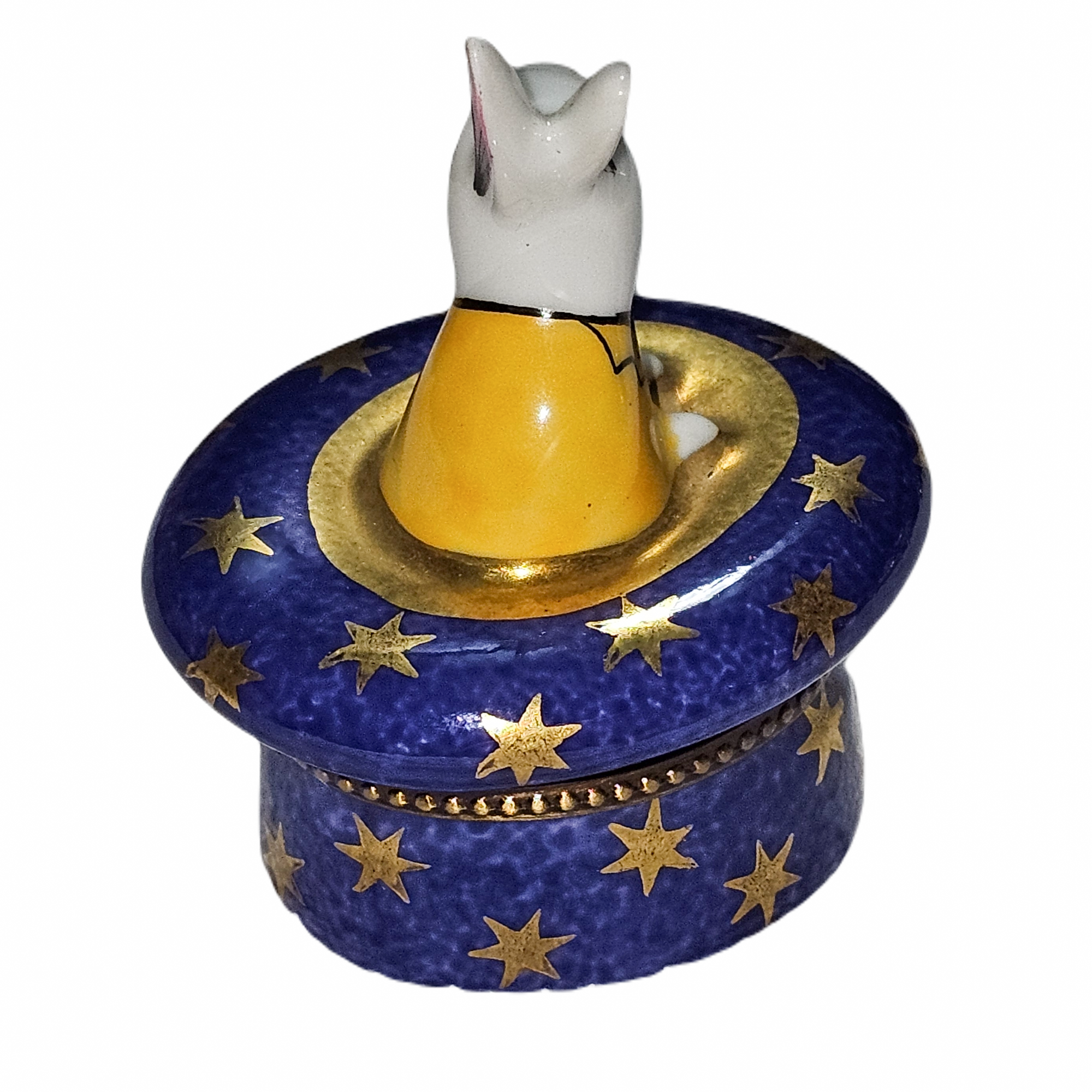 Whimsical Rabbit Magic Treasure Porcelain Limoges rabbit myth professional French Trinket Box