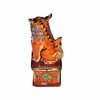 Vibrant Chinese Foo Dog Box Porcelain Limoges Travel French Trinket Box