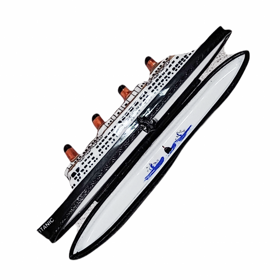 Titanic Limoges Box Treasure Porcelain Limoges vehicle boat ship film art French Trinket Box