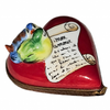 Love Birds Heart Treasure Porcelain Limoges heart bird French Trinket Box