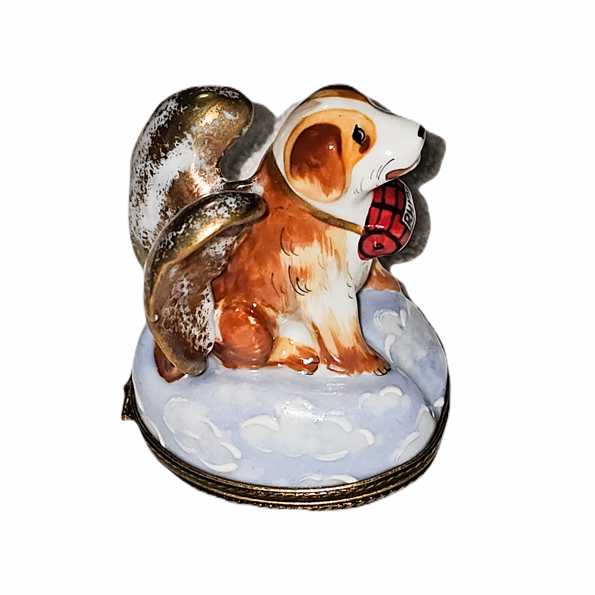 Angel Dog Rescue Limoges Box Porcelain Limoges Angel dog French Trinket Box