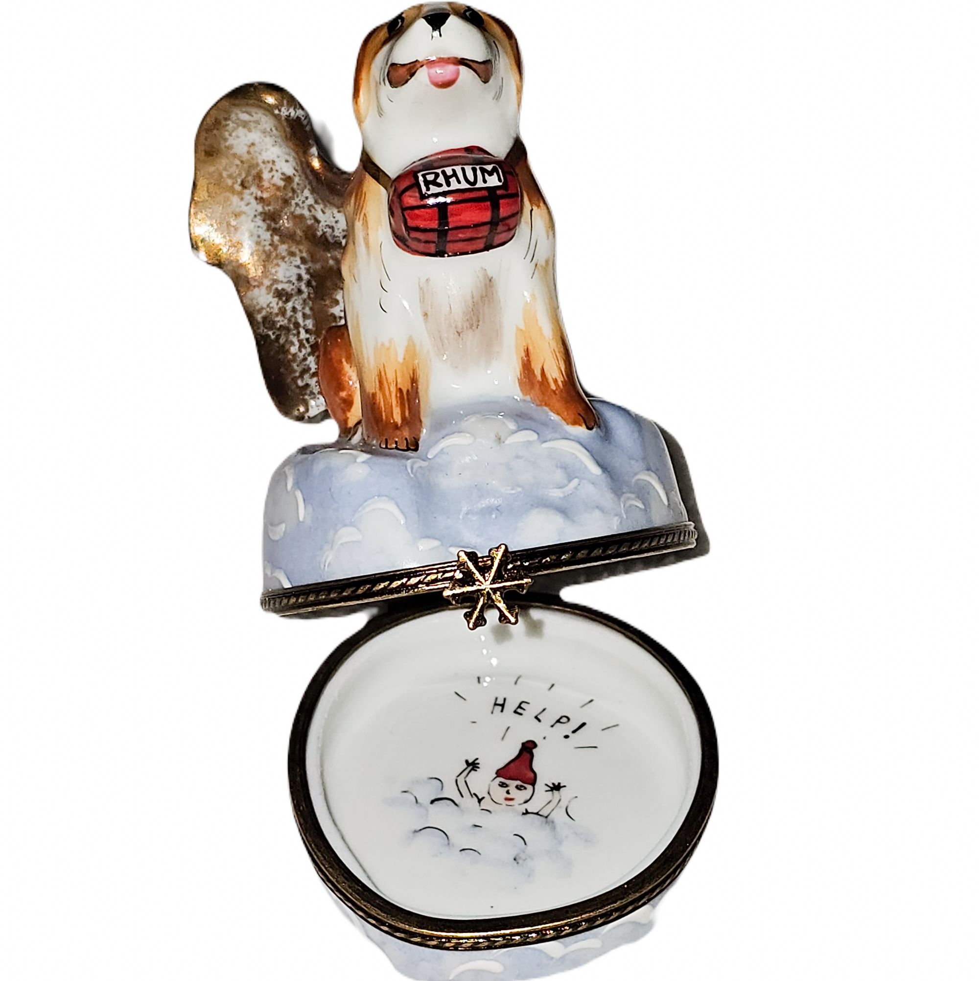 Angel Dog Rescue Limoges Box Porcelain Limoges Angel dog French Trinket Box