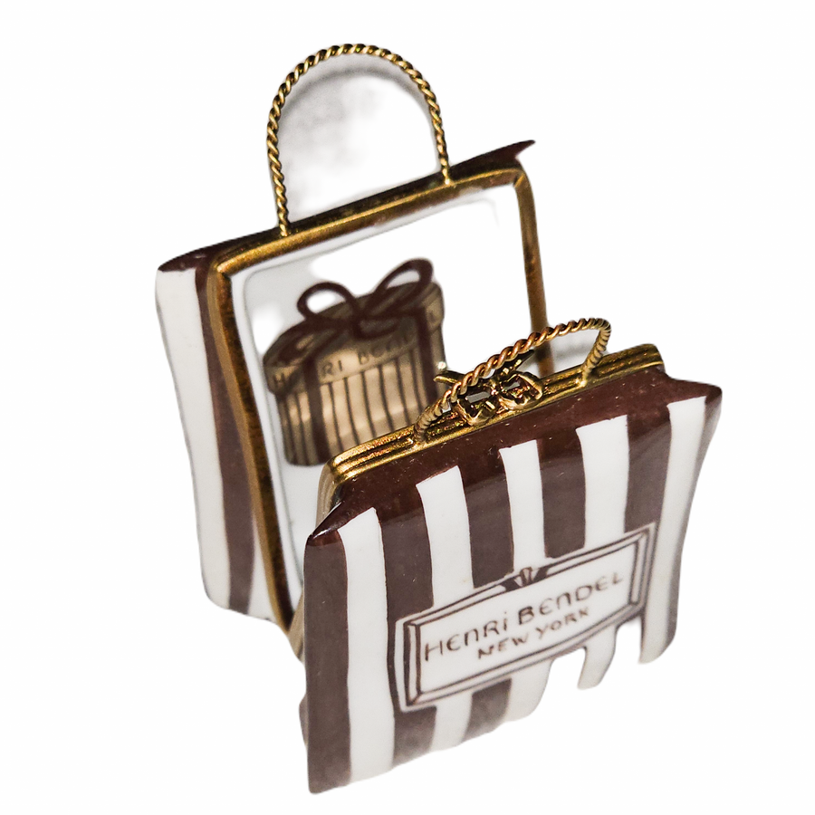 Henri Bendel New York Charm Porcelain Limoges bag purse French Trinket Box