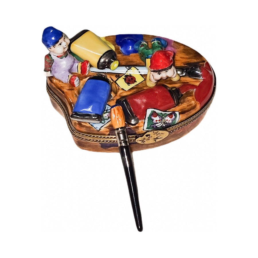 Another view of the Elves Art Limoges trinket box